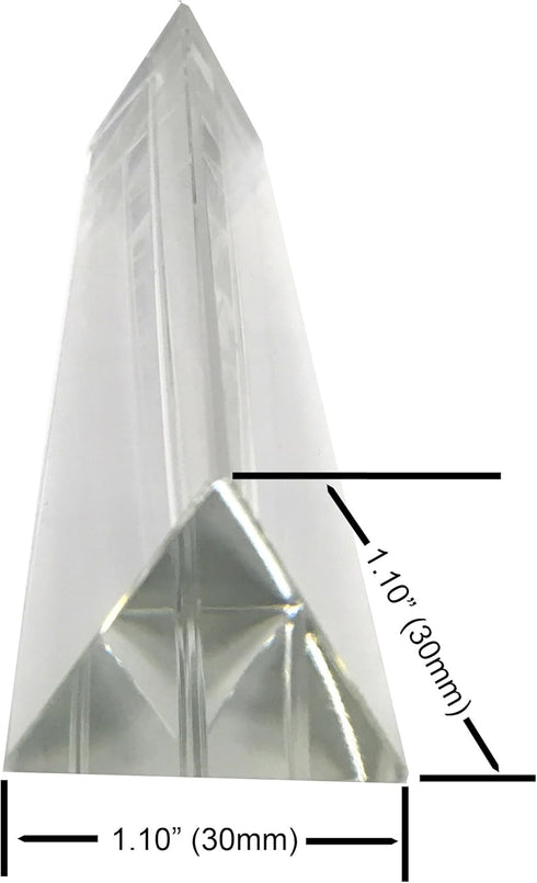 Amlong Crystal 4 inch Optical Glass Equilateral Prism for Teaching Light Spectrum Physics and Photography
