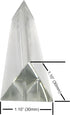 Amlong Crystal 4 inch Optical Glass Equilateral Prism for Teaching Light Spectrum Physics and Photography