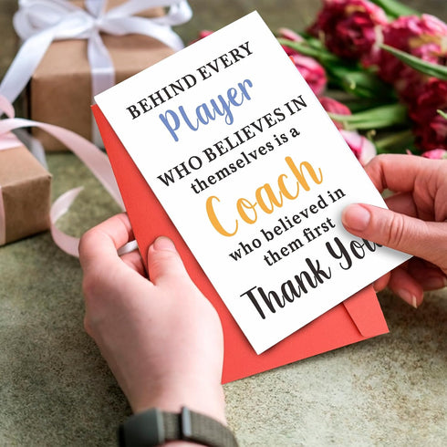 Coach Thank You Cards Coach Gifts for Men Women Soccer Coach Thank You Cards Bulk Baseball Coach Appreciation Gifts
