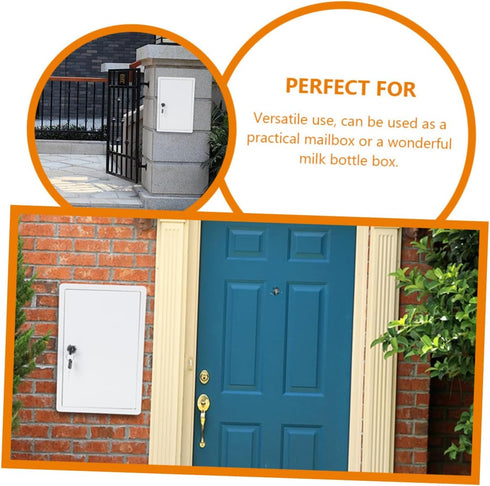 Mailbox Package Lockable Outdoor Plastic Milk Box for Wall Mounted Fresh Dairy Holder Decorative and Functional Design