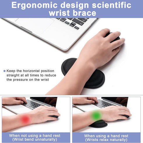 Hoewina Keyboard Wrist Rest,Ergonomic Wrist Rest,Superfine Fabric and Gel Memory Foam Wrist Pad for Computer Keyboard