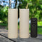 iZAN 2 Pack Flameless Battery Operated LED Pillar Candles with Remote, Waterproof Flickering Lights for Home Decor