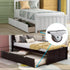 Skelang 8-Pack Rigid Caster 1" Wheels - Low Profile Fixed Caster for Trundle Bed, Cabinet, Drawer