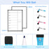 Magnetic Weekly Calendar for Fridge, 12×8”, Double-Sided Grocery List & Kitchen Menu Planner Board with 4 Markers
