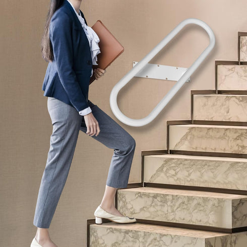 1-3 Wall Mounted Handrails for Outdoor Steps, Upgraded Wall Mount Handrail for Steps Indoor, Easy to Install Safety