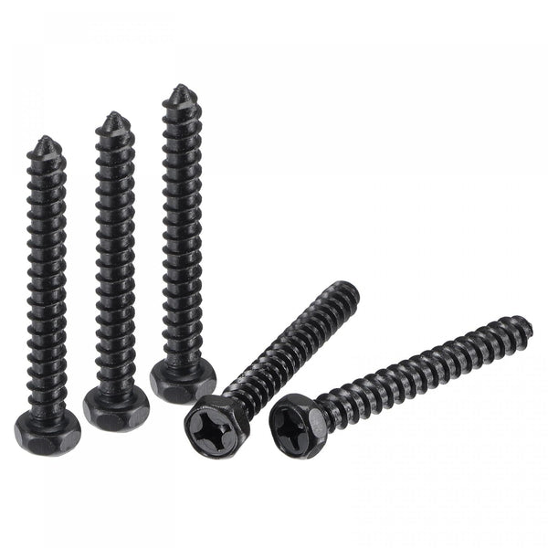 uxcell Hex Lag Screws 1/4" x 2" Carbon Steel Phillips Head, 25pcs Self-Tapping Bolts for Deck Building