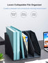 Leven Collapsible Magazine File Holder - Desk Organizer with 4 Vertical Compartments for Office Organization