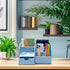 UnionBasic Desk Organizer, Blue Multifunctional Leather Desktop Pen Holder for Business Card, Pen & Mobile Phone