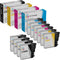 LD Compatible Ink Cartridge Replacements for Brother LC61, 10-Pack (4 Black, 2 Cyan, 2 Magenta, 2 Yellow)