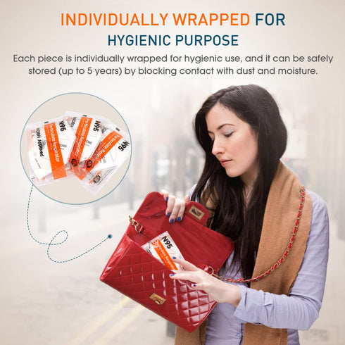 N95 25-Pack, N95 YQ YICHITA Mask NIOSH Approved Particulate Respirator Face Masks Universal Fit - Individually Wrapped