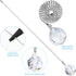 4 Set 19.7 Inch Patelai Pcs Fan Pull Chain Extension Decorative Crystal Ornaments Clear Prism Ceiling Ball Fan Light
