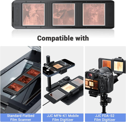 JJC 6x6 Slide Mount Holder, Flip-Through & Magnetic Auto Adsorption Closure, for Film Scanners, Mobile Film Scanner