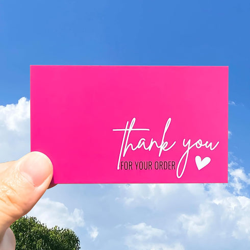 RXBC2011 Package Pack 100 000-CARD-261-RED Thank you for your order card Thank you cards Insert for online business