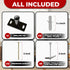 Set 2 11 inch (4 inch of Floating Shelf Brackets Multiple Mounting Location Baseplate/Heavy Duty Black Painted Mild