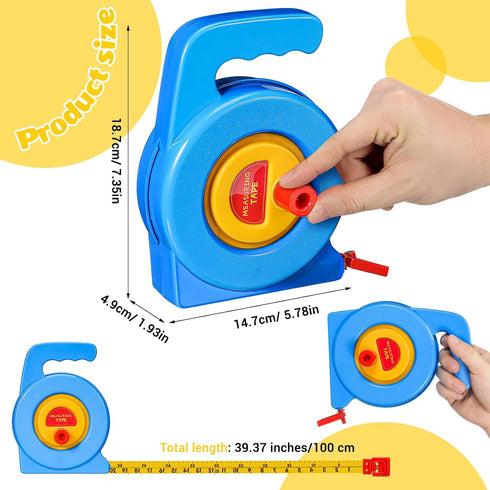3 Feet./1M Counting Measuring Tape Retractable Soft Tape Measure Long Dual-Scale for Kids-Retractable Measuring Toy