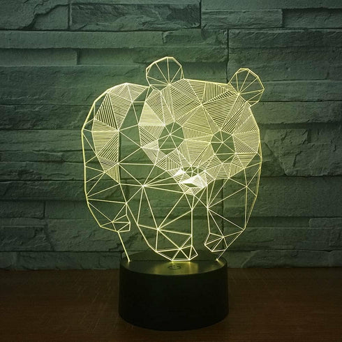 DAGIJIRD 7 3D Color Change Cute Panda Acrylic Board Night Light LED Desk Lamp Touch Switch Room Decor Gift