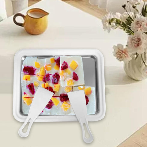 predolo Stainless Steel Roll Ice Cream Maker for Quick Yogurt and Gelato