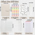 Budget Binder with Zipper Envelopes - Crocodile Pattern Leather Money Organizer, A6 Bill Binders with Pockets, Beige