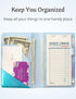 Mymazn Holographic Glitter Waitress Book Organizer for Server Wallet, Guest Check Book Serving, Glitter Blue