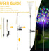 2PACK Solar Firework Lights, 150LEDs Waterproof with 8 Lighting Modes for Garden Decoration, Yard, Pathway, Christmas,