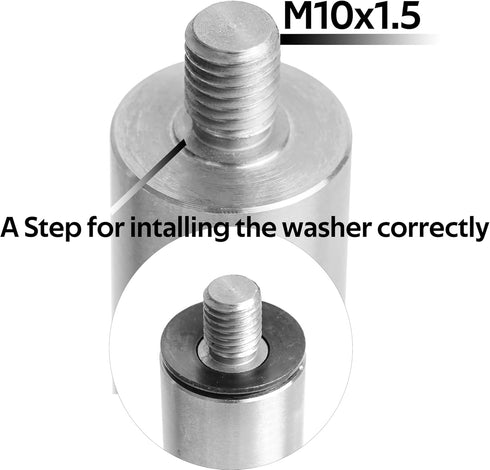 1" Post for Wood Lathe Tool Rest, 5" Total Length, M10X1.5 Thread