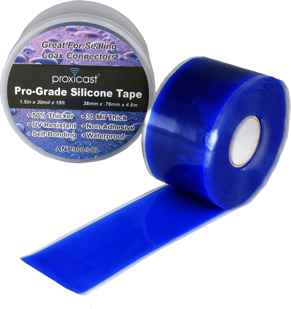 Proxicast Pro-Grade Extra Strong Weatherproof Self-Fusing Silicone Rubber Tape for Outdoor Antenna, 1.5" x 15'