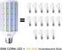 55W LED Corn Light Bulb, E39 Large Mogul Base, 5500Lm 6000K Cool White Daylight, for HID HPS Replacement