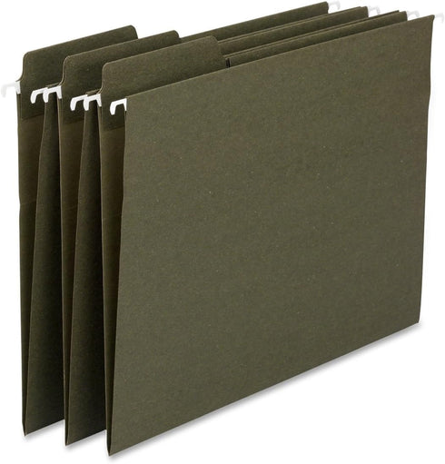 Smead 100% Recycled FasTab Hanging File Folder, Legal Size, Standard Green, 20 per Box (64137)