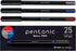 Pentonic Ballpoint Pens, 25 Count, Black, Red & Blue Ink, 0.7 mm Fine Point, Smooth Writing for Journaling
