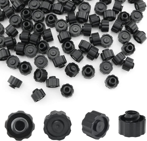 100PCS No Needle Luer Lock Caps for Syringe Luer Lock, Black, Lab Supplies