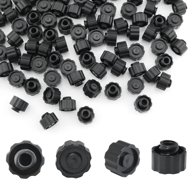 100PCS No Needle Luer Lock Caps for Syringe Luer Lock, Black, Lab Supplies