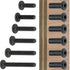 100 Sets M6 Bolts and Barrel Nuts Kit, Mixed Silver and Black Steel Hex Metric Screws for Cabinet Stability