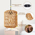 15ft Dimmable Plug in Pendant Light, Rattan Hanging Lights with Plug in Cord Cord, Hand Woven Wicker Lampshade Hanging