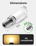 2W E12 LED Night Light Bulb, Mini Type B C7 Light Bulb Equivalent 25W, Warm White 3000K, 120V E12 Edison Screw LED Bulb for Chandeliers, Salt Lamp, Non-Dimmable, 6-Pack by UNILAMP