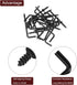 uxcell Right Angle Hooks, 40Pcs 2" L Shaped Screw Hooks for Hanging, Black Metal Screw Hooks