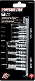 8 Set, 3-10mm, 25 S2 642403 Powerbuilt Piece Metric Wobble Ball Hex Bit Sizes Wobble design works at angles up