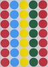 MACO Assorted Primary Round Color Coding Labels, 3/4 Inches Diameter, 1000 Per Box (MR1212-A1)