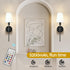 BAKZARY Set 2, 2 52000mAh Bulbs, 18 Dimmable Battery Operated Wall Sconce of Rechargeable Wall Lights with * Magnetic