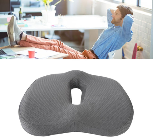 CLZothique Tailbone Orthopedic Donut Pillow, Memory Foam Donut Seat Cushion with Ring Design and Front Groove