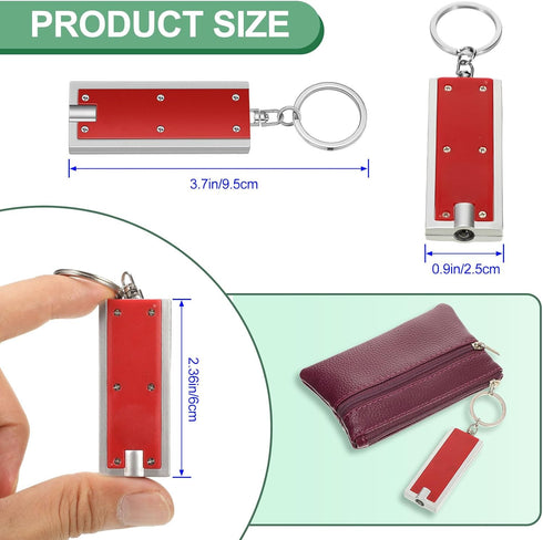 64 Hicarer Pieces Flashlights Keychain Bulk Mini Powerful LED Keychain Lights Portable Flashlight for Emergency Camping