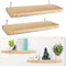 2 Pack Solid Wood Pegboard Shelf, Pegboard Accessories with Hooks, Compatible with IKEA Skadis