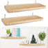 2 Pack Solid Wood Pegboard Shelf, Pegboard Accessories with Hooks, Compatible with IKEA Skadis