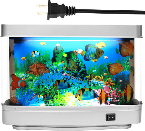 Thosolth Fake Fish Tank Baby Aquarium Toy - Mini Crib Aquarium Lamp. Artificial