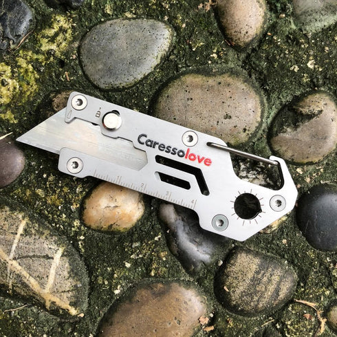 6-in-1 Utility Knife, Retractable Box Cutter, Small Pocket Knife with 10 Extra Blades