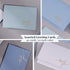 Pack 40, 5x3.5 Inch Gold Foil Thank You Cards - Bulk of with Matching Stickers & Envelopes (Blue) Textured Surface