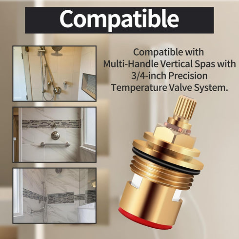147210 Shower Cartridge Replacement Volume-Control Cartridge - Compatible With 3/4" Exact Temp Valve System