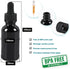 48 Pack 1oz Black Glass Dropper Bottles with Dropper, Pretty Finish for All Kinds of Liquids, Leakproof Travel