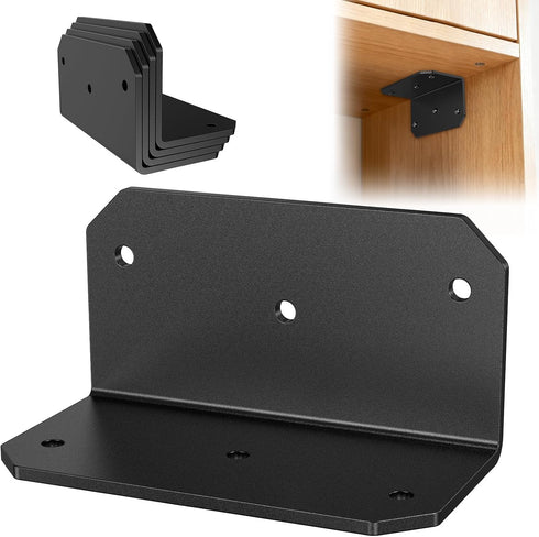 SecureLatch 4 Inch Heavy Duty Galvanized L Bracket, 90 Degree Angle Bracket for