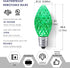 25 Pack C7 Multi Colored LED Replacement Christmas Light Faceted Bulbs, 0.72W, 2 SMD LEDs in Each Light Bulb, E12 Base, Commercial Grade Replacement Bulbs Dimmable Waterproof by AIDDOMM
