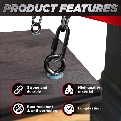 2PCS Heavy Duty Chain Quick Links, 4.2”, 2500 LBS Weight Capacity, Durable Anti-Rust High Strength Chain Connector